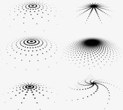 黑点点黑点组成的波纹插图矢量图高清图片