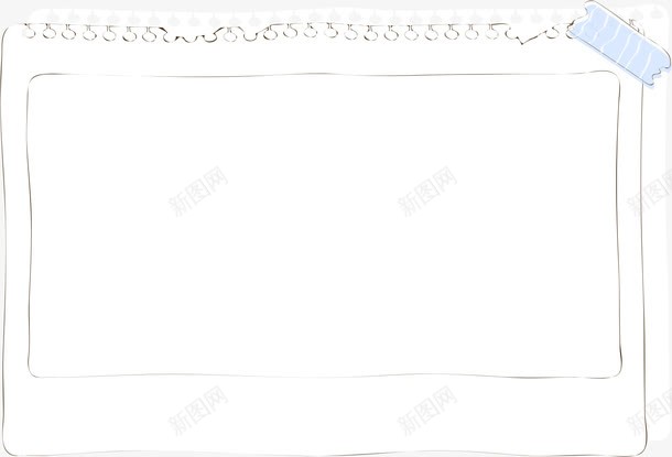 日历边框png免抠素材_新图网 https://ixintu.com AI 卡通 手绘 日历 线条 胶布 胶带 边框