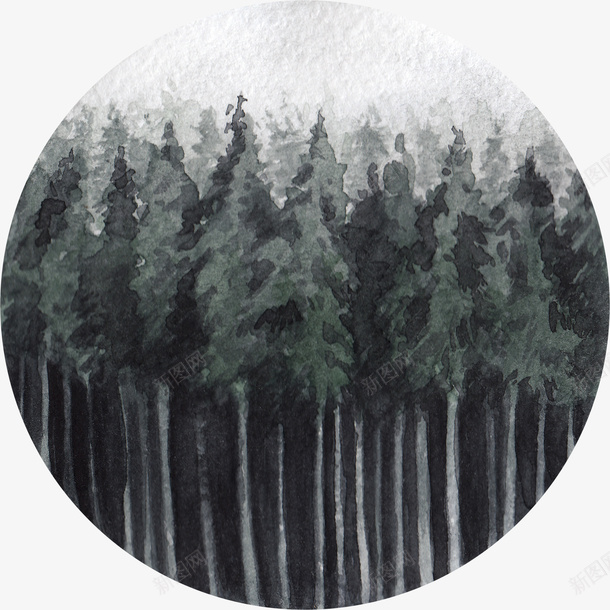 水彩卡通油画森林png免抠素材_新图网 https://ixintu.com 创意 卡通 手绘 抽象 森林 水彩 油画jpg 笔刷 设计