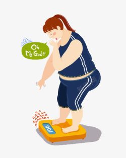 减肥称重称重的女性高清图片