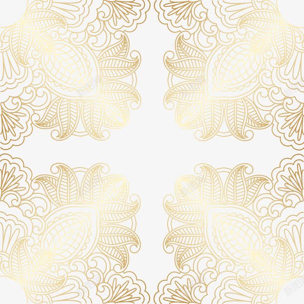 金色花纹装饰图案png图片免费下载 素材7zyqgjupu 新图网