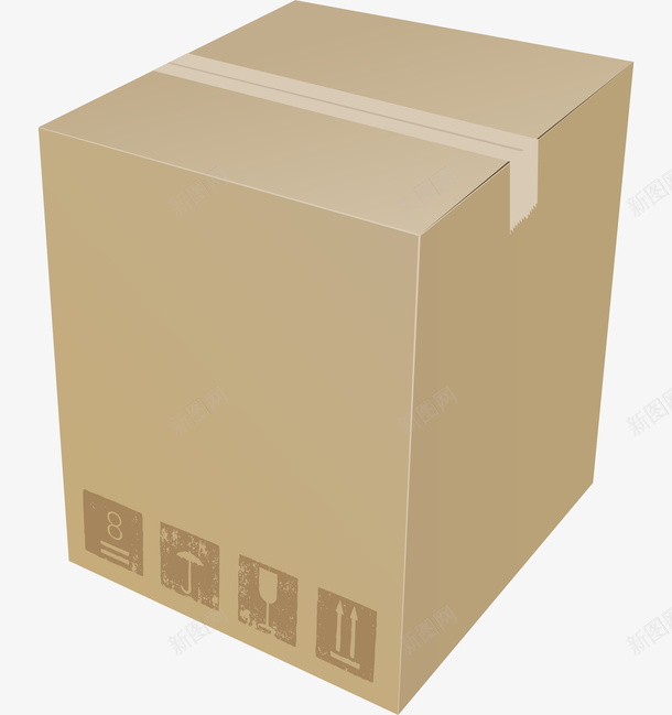 手绘卡通纸箱包装箱png免抠素材_新图网 https://ixintu.com 包装 包装盒 包装盒模板 快递包装 纸盒 纸箱 纸箱包装样机 纸箱设计
