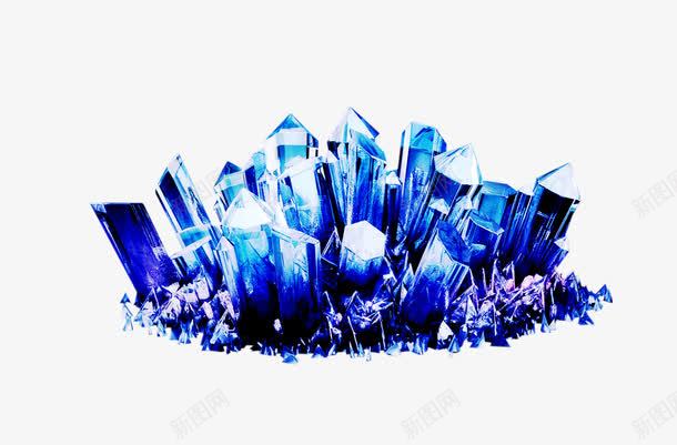 冰晶png免抠素材_新图网 https://ixintu.com 冰晶 水晶 蓝色水晶