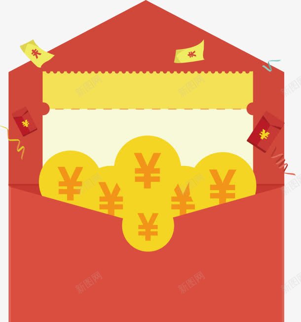 新年红包装饰png免抠素材_新图网 https://ixintu.com 新年红包 素材 红包图案 装饰