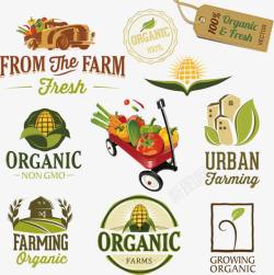 绿色食品标签矢量素材农产品logo矢量图图标高清图片