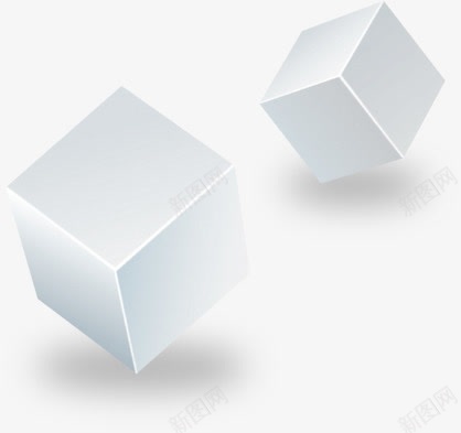白色立方体png免抠素材_新图网 https://ixintu.com 正方形 白色 立方体 阴影