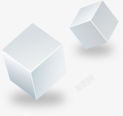 正方形阴影白色立方体高清图片