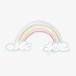云上的马简笔画云上的彩虹高清图片