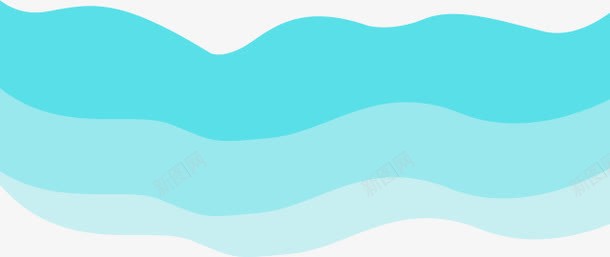 卡通海浪png免抠素材_新图网 https://ixintu.com h5素材 几何图形 卡通海浪 抽象