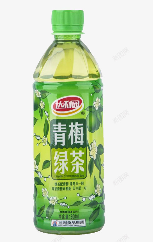青梅绿茶饮料png免抠素材_新图网 https://ixintu.com 水 瓶装 绿茶 饮料