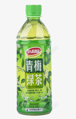 青梅绿茶饮料素材