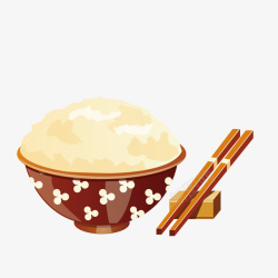 卡通白米饭卡通美食米饭元素高清图片