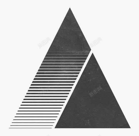 黑色三角形装饰png免抠素材_新图网 https://ixintu.com 三角形免扣元素 几何图形装饰 创意 渐变色