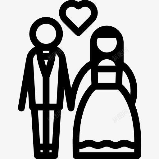 新婚夫妇图标png_新图网 https://ixintu.com 人 婚礼 新娘 新郎 爱 爱人 爱情 爱没有距离