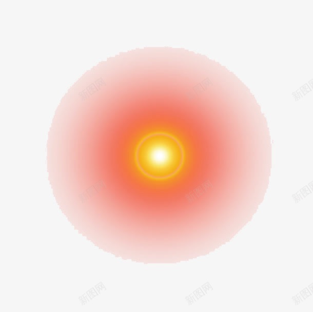 红色光效png免抠素材_新图网 https://ixintu.com 光圈 红色 黄圈