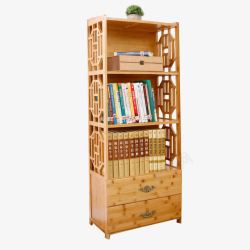 实木自由组合竹庭儿童书柜高清图片