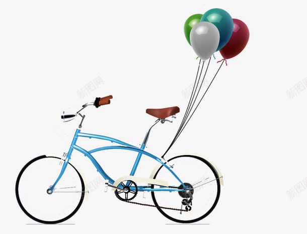 自行车png免抠素材_新图网 https://ixintu.com 五彩气球图片 创意气球图片 唯美意境 蓝色的自行车图片