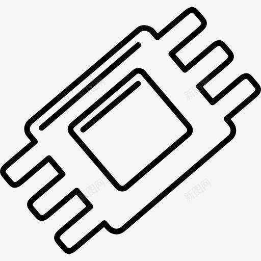 数字芯片连接器轮廓图标png_新图网 https://ixintu.com 中风的图标 工具 工具和器具 插件 插头 概述 连接器 连接工具