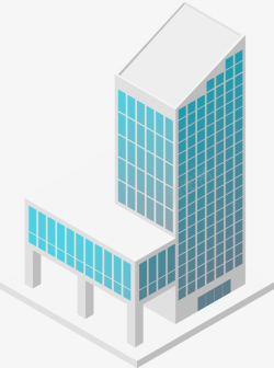 建筑图高楼创意蓝色高楼建筑图高清图片