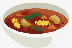 牛杂汤面条香浓美味的牛杂汤矢量图高清图片
