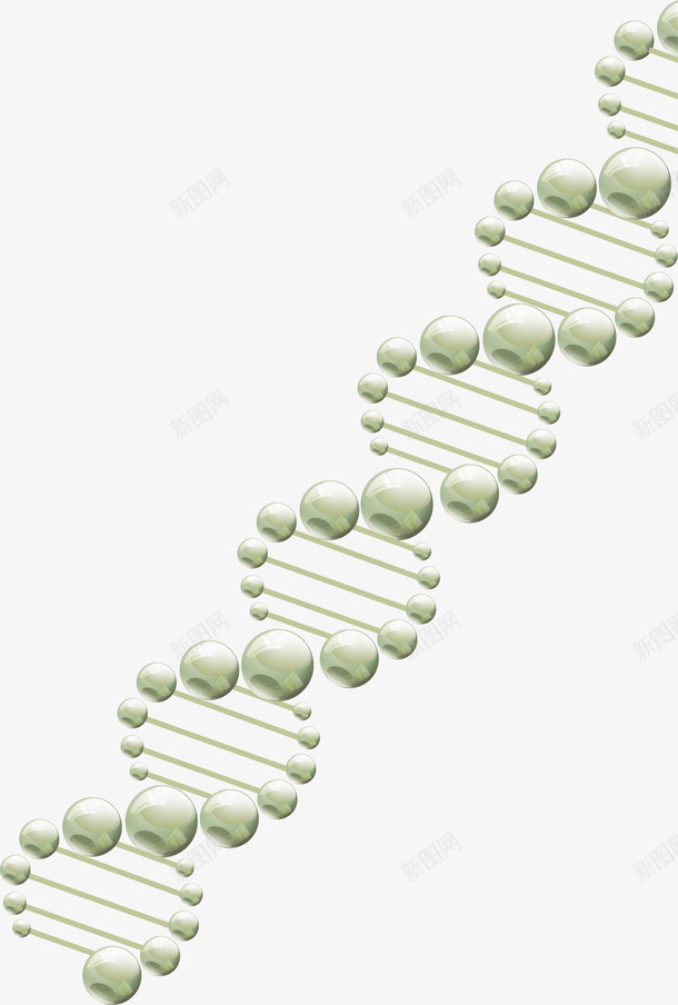 螺旋绿色基因线条png免抠素材_新图网 https://ixintu.com dna 基因线条 绿色圆点 绿色线条 螺旋线条 遗传基因