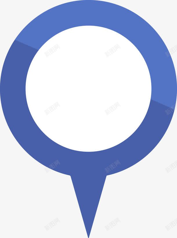 蓝色圆形地标图标png_新图网 https://ixintu.com 地标 地标图 地标箭头 定位图标 定位标识 定位标识图 箭头 箭头矢量图 蓝色