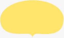 黄色可爱气泡对话框素材