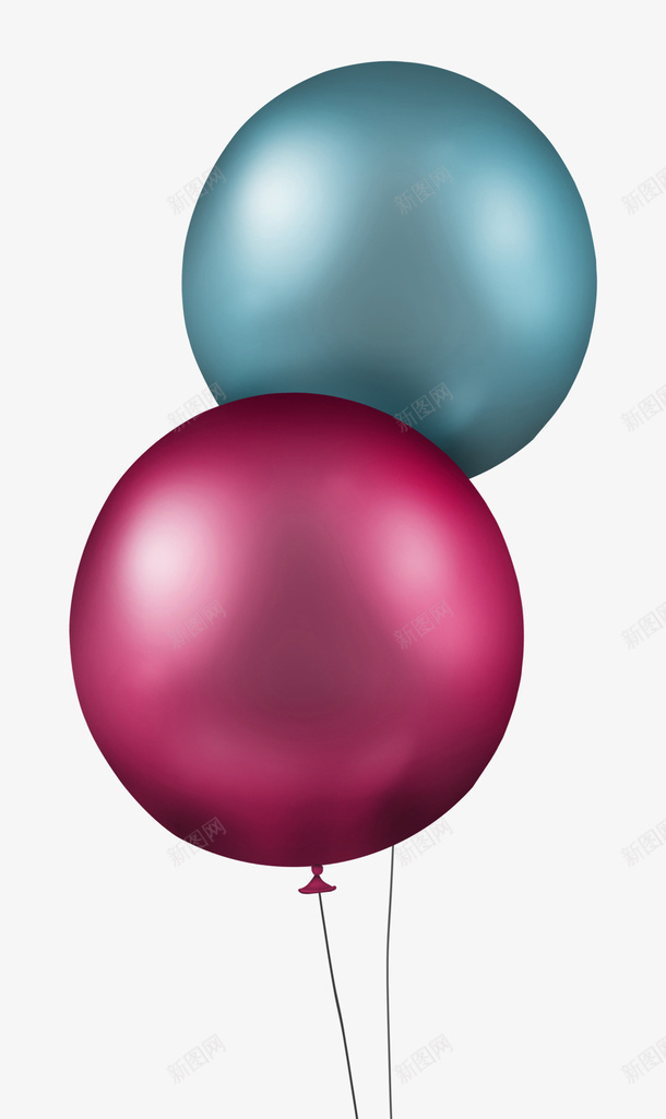 两只气球png免抠素材_新图网 https://ixintu.com 圆气球 小气球 漂亮气球