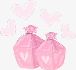粉色波点气球粉色波点礼物矢量图高清图片