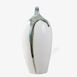 个性装饰品椭圆形个性白色花瓶高清图片