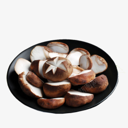 盘装精美菜品营养生鲜菇高清图片