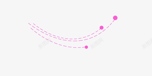 粉红色圆点虚线png免抠素材_新图网 https://ixintu.com 分割线 分隔 圆点 弧线 点状 粉红色 线条 虚线 虚线分割线