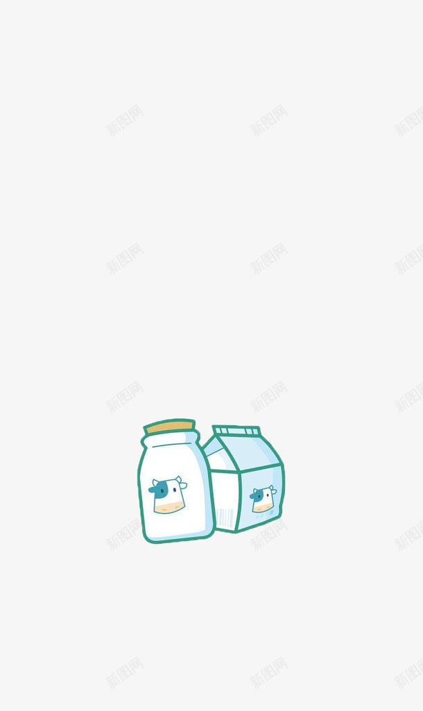 超级可爱牛奶瓶png免抠素材_新图网 https://ixintu.com milk 可爱 奶牛 牛奶