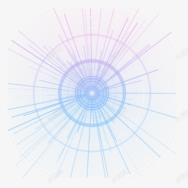 颜色渐变线条png免抠素材_新图网 https://ixintu.com 创意 多彩 渐变 科技感 简约 线条 高科技