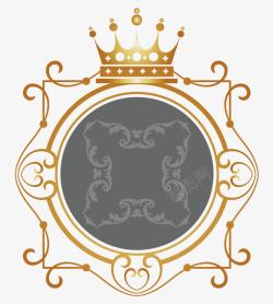 欧式装饰布皇室元素金色皇冠边框高清图片