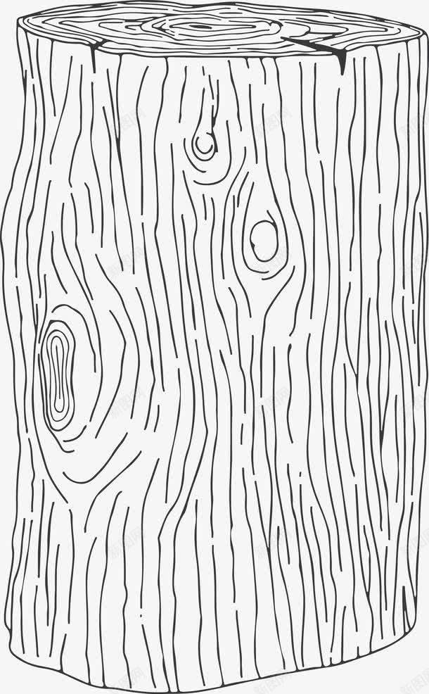 手绘圆木桩png免抠素材_新图网 https://ixintu.com 古老 圆木桩 岁月 年轮 木块 木头手绘 木桩 矢量木桩