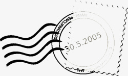 黑色邮票波浪图标邮标高清图片