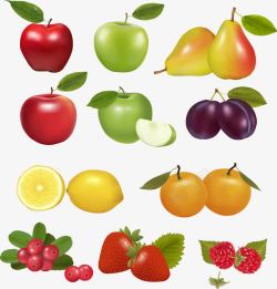 黄桃青苹果生鲜水果高清图片