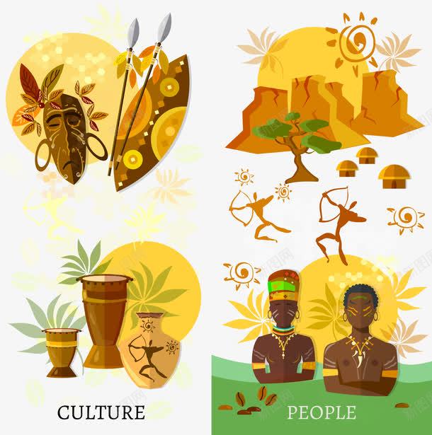 装饰非洲文化人物旅游png免抠素材_新图网 https://ixintu.com 文化 装饰 非洲旅游