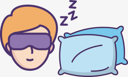 护牙插画世界睡眠日眼罩卡通图标高清图片