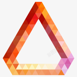 钻石状三角形3D立体插画矢量图高清图片