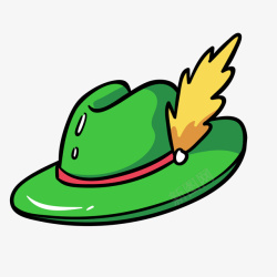 卡通绿帽子卡通绿色的帽子矢量图高清图片