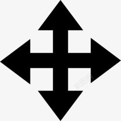 化箭头四四个方向的箭头组图标高清图片