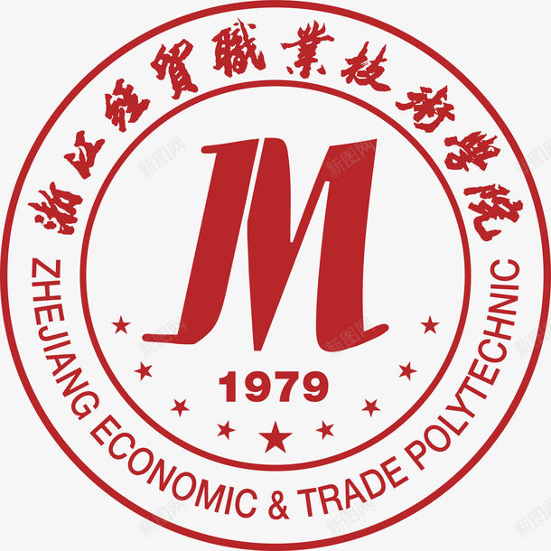 com logo 培训 大学logo 大学学校标志 学校logo 教育 浙江经贸职业