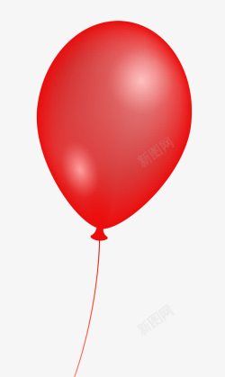 红色气球飞素材