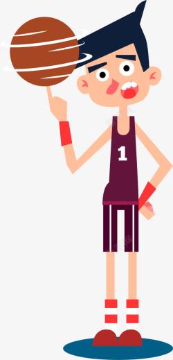 卡通运动篮球员素材