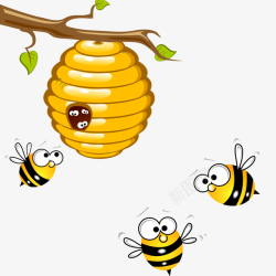 马蜂窝背景卡通蜜蜂高清图片