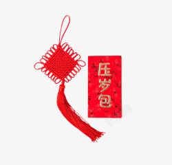 新年压岁红包中国结素材