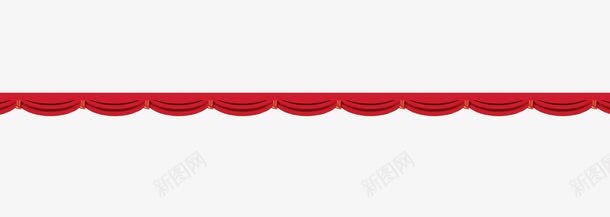 波浪形窗帘幕布顶部装饰png免抠素材_新图网 https://ixintu.com 幕布装饰 波浪形 红色 舞台装饰 装饰图案 顶部装饰