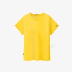 T恤女时尚女生黄色女T恤高清图片